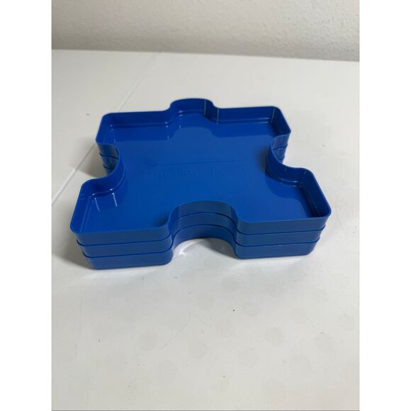Ravensburger Puzzle Sort & Go Puzzle Pieces Sorting Trays Set of 3 Stacking Blue - Picture 1 of 6